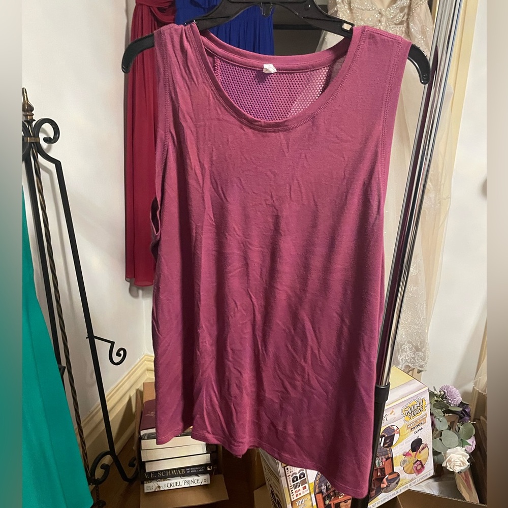 Women's Sleeveless Top - Dark Pink